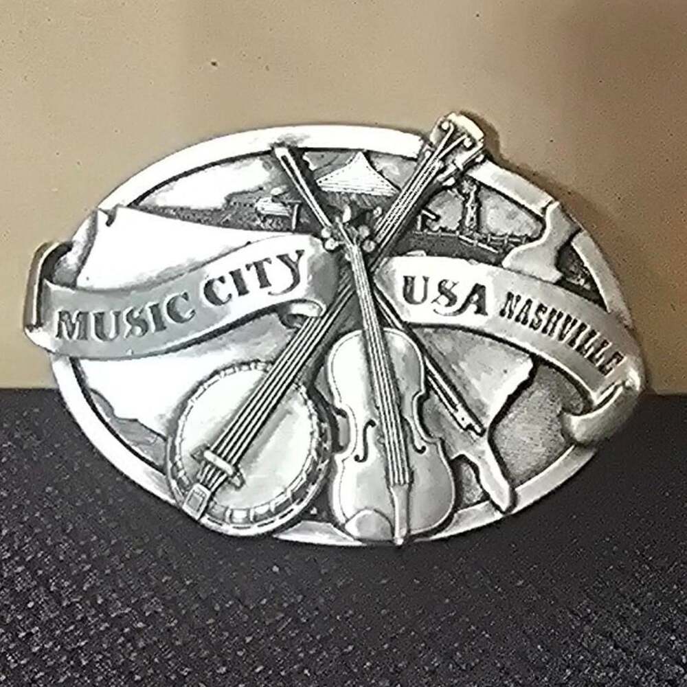 Buckle Co Inc Music City USA Nashville Belt Buckle 1984